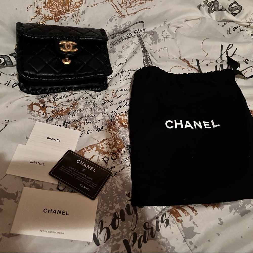 Chanel calfskin braided mini bag - Picture 12 of 14
